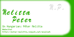 melitta peter business card